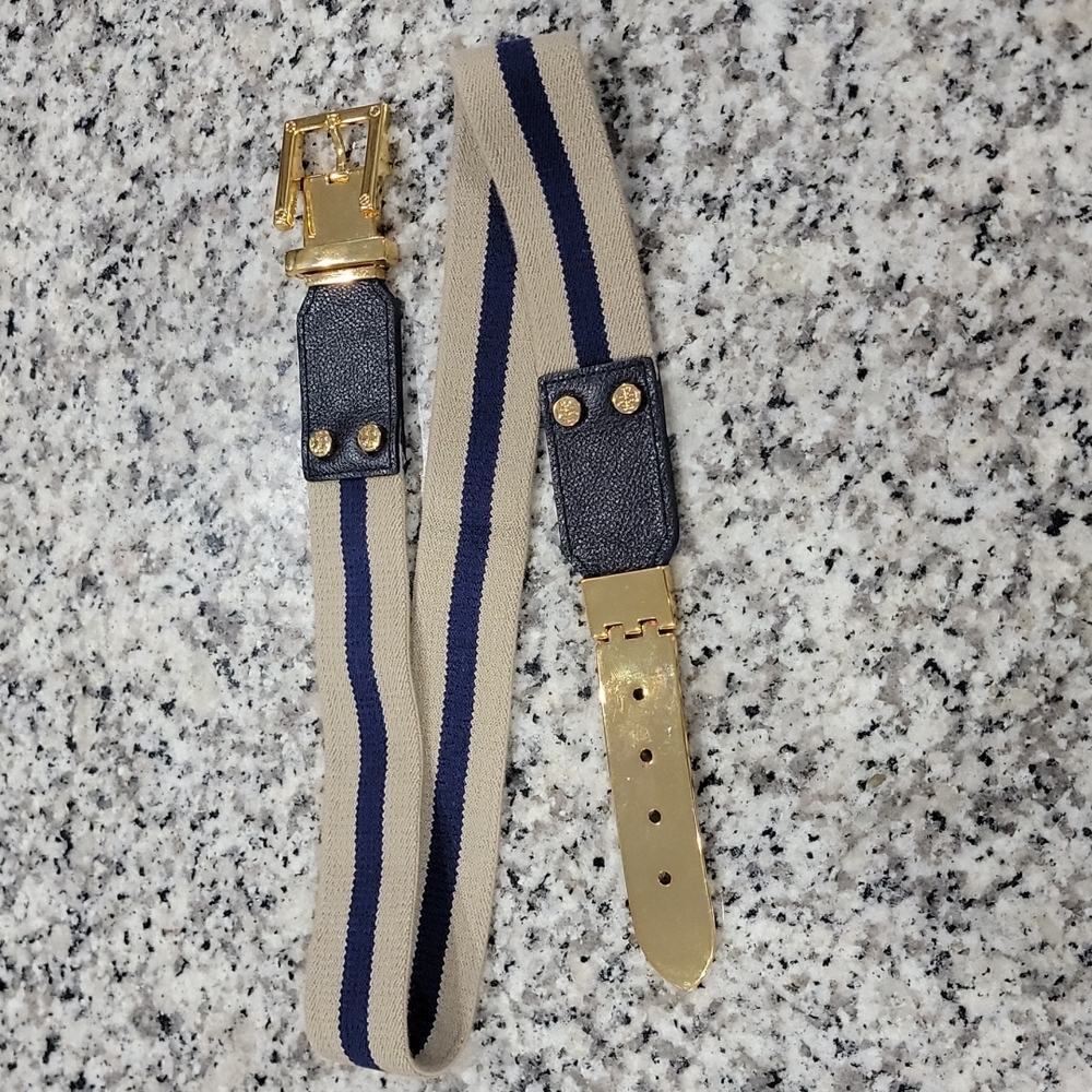 Tory Burch stretch Navy belt